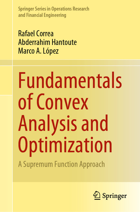 Fundamentals of Convex Analysis and Optimization - Rafael Correa, Abderrahim Hantoute, Marco A. López