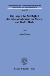 Die Folgen der Nichtigkeit des Jahresabschlusses im Aktien- und GmbH-Recht. - Aileen Krämer