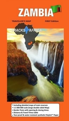 Zambia Traveler Map - Tracks4Africa Tracks4Africa