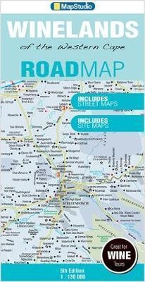 Road map Winelands of the Western Cape -  Map Studio