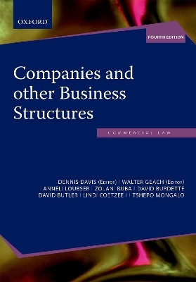 Companies and other Business Structures - Anneli Loubser, Zolani Buba, David Burdette