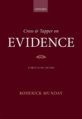 Cross & Tapper on Evidence - Roderick Munday