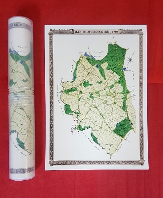 Manor of Erdington 1760 - Old Map Supplied Rolled in a Clear Two Part Screw Presentation Tube - Print Size 45cm x 32cm