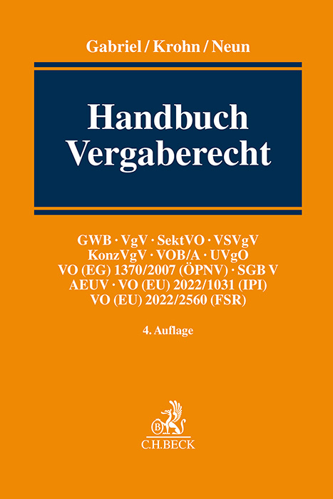 Handbuch Vergaberecht - 