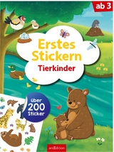 Erstes Stickern – Tierkinder