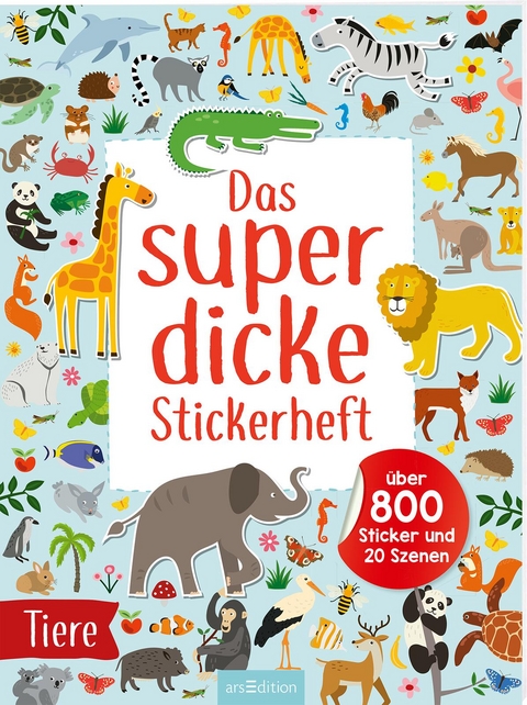 Das superdicke Stickerheft – Tiere