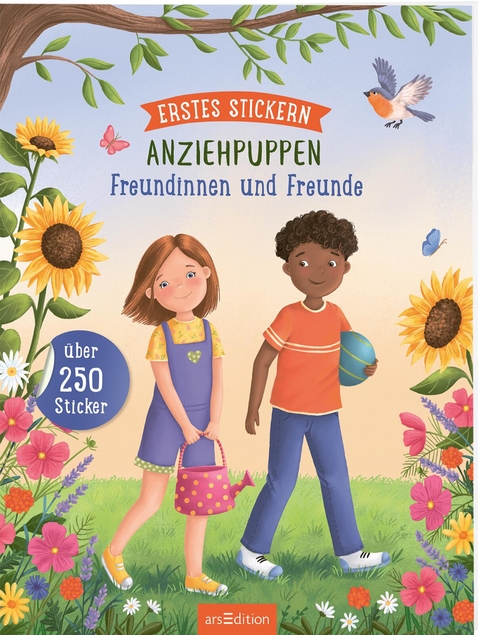 Erstes Stickern Anziehpuppen – Freundinnen und Freunde