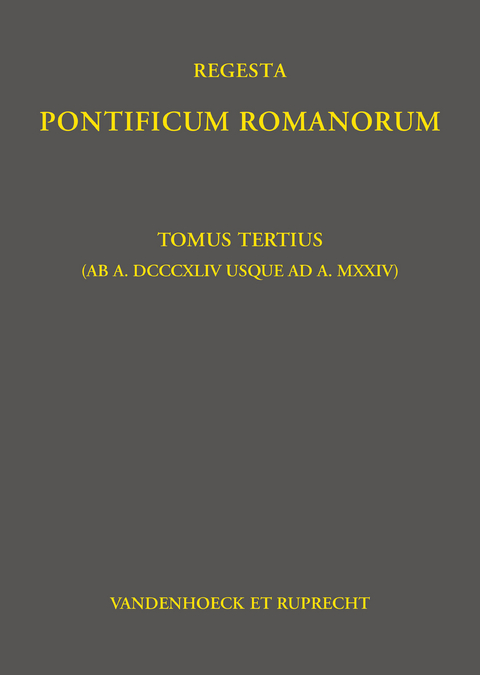 Regesta Pontificum Romanorum - Philipp Jaffé