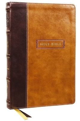 KJV Holy Bible with Apocrypha and 73,000 Center-Column Cross References, Brown Leathersoft, Red Letter, Comfort Print (Thumb Indexed): King James Version -  Thomas Nelson