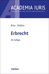 Erbrecht - Hans Brox, Wolf-Dietrich Walker