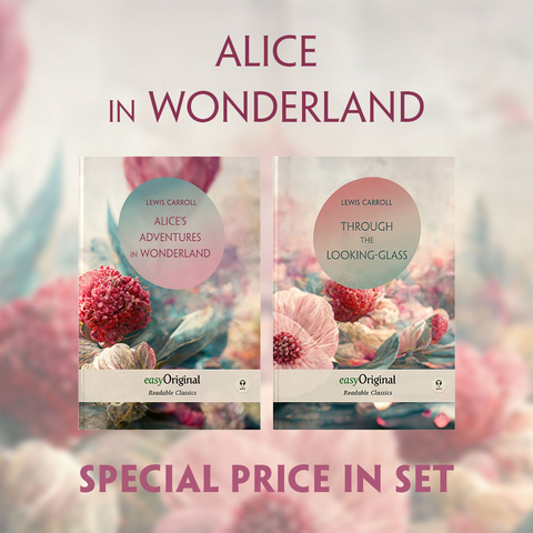 Alice in Wonderland Books-Set (with audio-online) - Readable Classics - Unabridged english edition with improved readability - Lewis Carroll