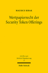 Wertpapierrecht der Security Token Offerings - Maurice Ribak