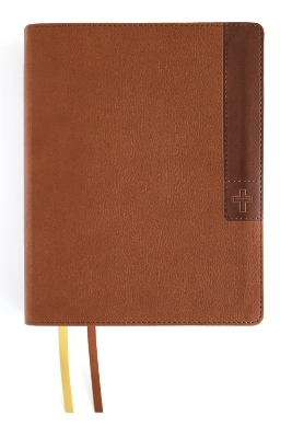 NIV, Journal the Word Bible (Perfect for Note-Taking), Large Print, Leathersoft, Brown, Red Letter, Comfort Print -  Zondervan