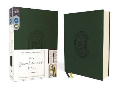 NIV, Journal the Word Bible (Perfect for Note-Taking), Leathersoft, Green, Red Letter, Comfort Print -  Zondervan