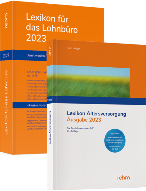 Buchpaket Lexikon für das Lohnbüro und Lexikon Altersversorgung 2023 - Wolfgang Schönfeld, Jürgen Plenker, Heinz-Willi Schaffhausen, Ralf Fath, Christian Urbitsch