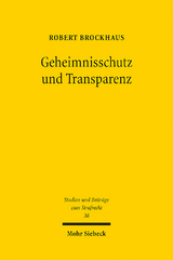 Geheimnisschutz und Transparenz - Robert Brockhaus