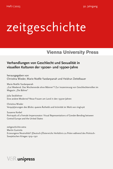 Verhandlungen von Geschlecht und Sexualität in visuellen Kulturen der 1920er- und 1930er-Jahre - 