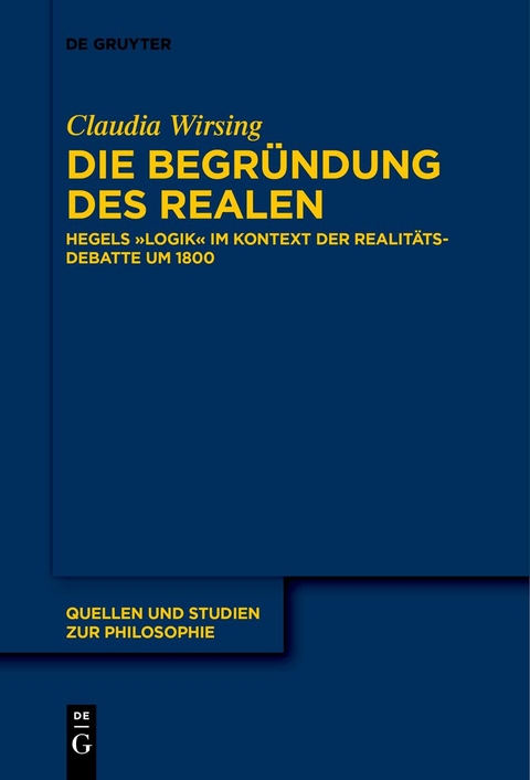 Die Begründung des Realen - Claudia Wirsing