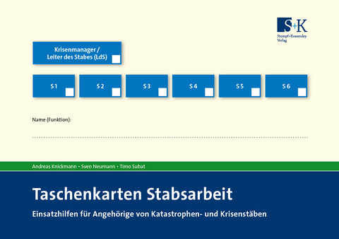 Taschenkarten Stabsarbeit - Andreas Knickmann, Sven Neumann, Timo Subat