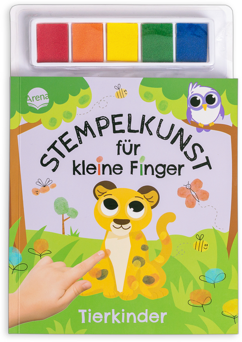 Stempelkunst für kleine Finger. Tierkinder