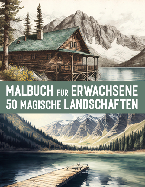 50 Magische Landschaften aus aller Welt / Malbuch für Erwachsene - Design Madrigenum