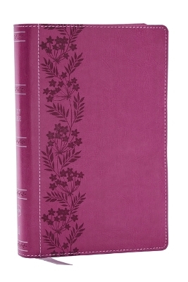 NKJV Personal Size Large Print Bible with 43,000 Cross References, Pink Leathersoft, Red Letter, Comfort Print -  Thomas Nelson