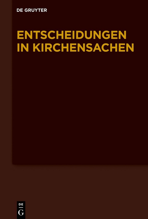 Entscheidungen in Kirchensachen seit 1946 / 01.07.2019 - 31.12.2019 - 