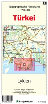 Lykien - Topographische Reisekarte 1:250.000 Türkei (Blatt 7) - Jens Uwe Mollenhauer