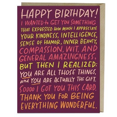 6-Pack Em & Friends Everything Wonderful Birthday Greeting Cards -  Em &  Friends