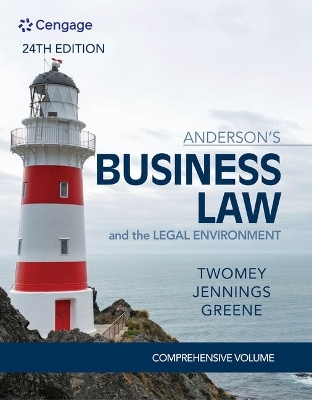 Bundle: Anderson's Business Law & the Legal Environment - Comprehensive Edition, 24th + Mindtap, 2 Terms Printed Access Card - David P Twomey, Marianne M Jennings, Stephanie M Greene