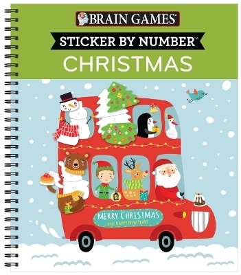 Brain Games - Sticker by Number: Christmas (Bus Cover) -  Publications International Ltd,  Brain Games,  New Seasons