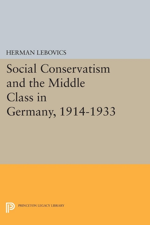 Social Conservatism and the Middle Class in Germany, 1914-1933 - Herman Lebovics