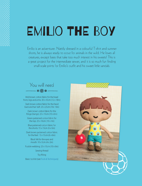 Emilio the Boy Soft Toy Pattern - Mariska Vos Bolman