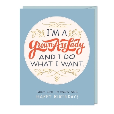 6-Pack Em & Friends I’m a Grown-Ass Lady - Birthday Sticker Cards -  Em &  Friends