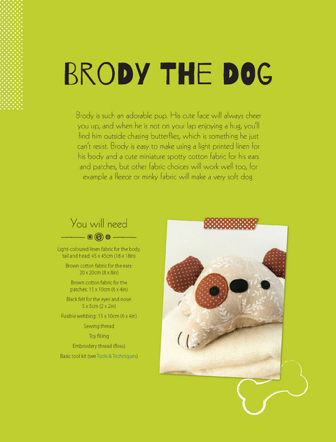 Brody the Dog Soft Toy Pattern - Mariska Vos Bolman