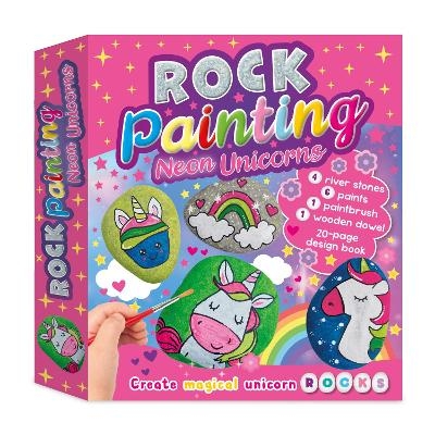 Rock Painting Neon Unicorns - 