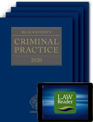 Blackstone's Criminal Practice 2020 (Book, All Supplements, and Digital Pack) - 