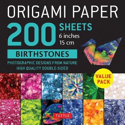 Origami Paper 200 sheets Birthstones 6" (15 cm) - 