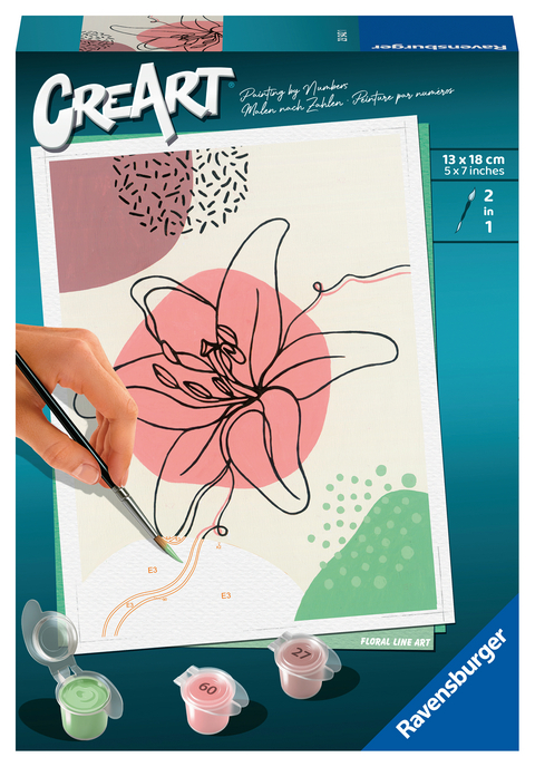 Ravensburger CreArt - Malen nach Zahlen 23542 – Florale Linien – ab 12 Jahren