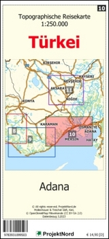 Adana - Topographische Reisekarte 1:250.000 Türkei (Blatt 10) - Jens Uwe Mollenhauer