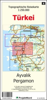 Ayvalik - Pergamon - Topographische Reisekarte 1:250.000 Türkei (Blatt 4) - Jens Uwe Mollenhauer