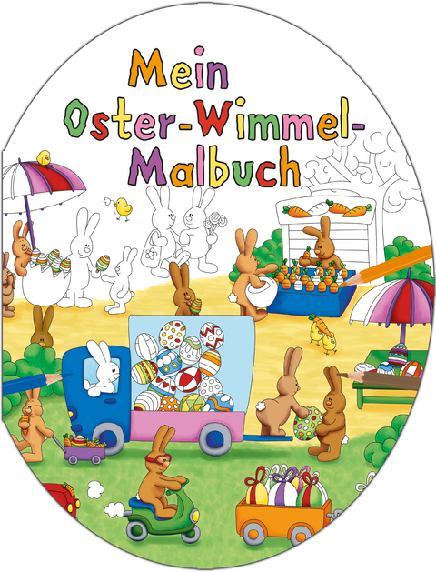 Mein Oster-Wimmel-Malbuch