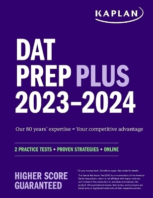 DAT Prep Plus 2023-2024 -  Kaplan Test Prep