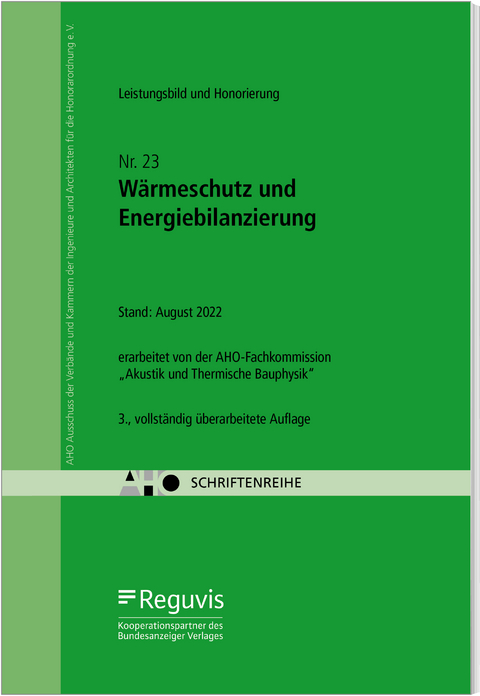 Wärmeschutz und Energiebilanzierung – Leistungsbild und Honorierung Onlineversion