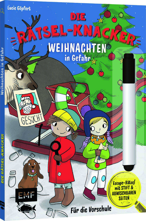 Die Rätsel-Knacker – Weihnachten in Gefahr (Buch mit abwischbarem Stift)