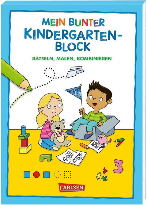 Rätseln für Kita-Kinder: Mein bunter Kindergarten-Block: Rätseln, malen, kombinieren - Hanna Sörensen