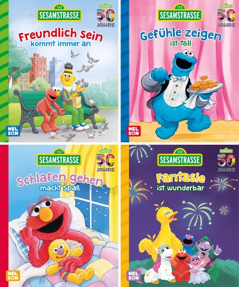 Nelson Mini-Bücher: 4er Sesamstraße 1-4