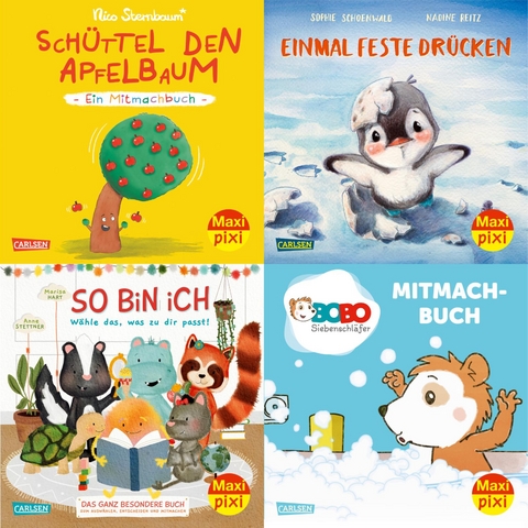 Maxi-Pixi-4er-Set 110: Bilderbücher zum Mitmachen (4x1 Exemplar) -  diverse