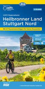 ADFC-Regionalkarte Heilbronner Land - Stuttgart Nord 1:75.000, reiß- und wetterfest, mit kostenlosem GPS-Download der Touren via BVA-website oder Karten-App - 