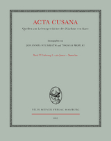 Acta Cusana Band III, Lieferung 2 - 